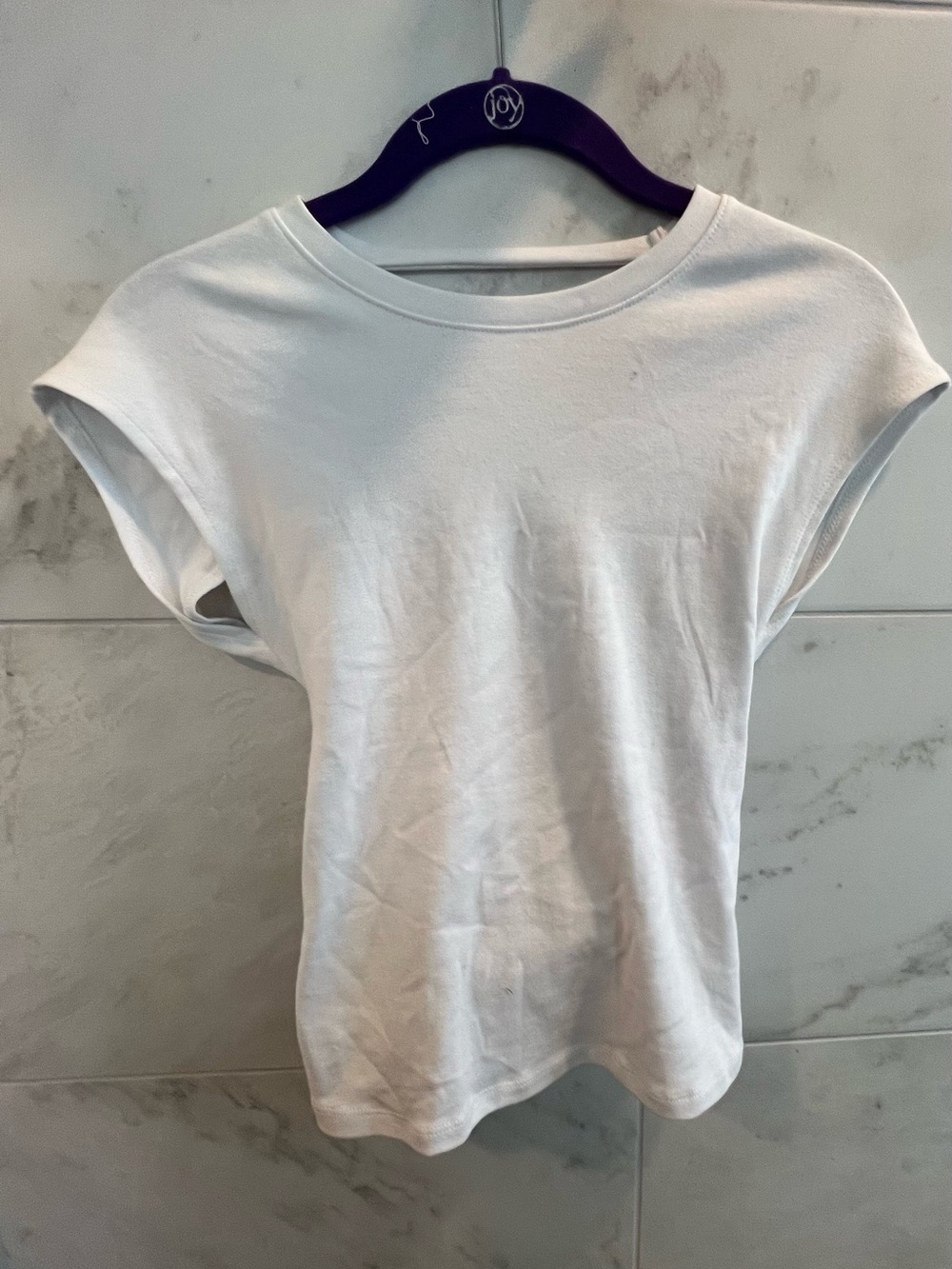 Zara Classic White Women's Crewneck Tee with Open Back